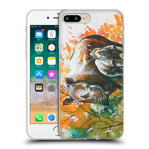 Graeme Stevenson Assorted Designs Rhino Soft Gel Case for Apple iPhone 7 Plus / iPhone 8 Plus