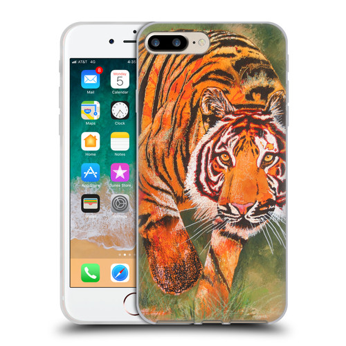 Graeme Stevenson Assorted Designs Tiger 1 Soft Gel Case for Apple iPhone 7 Plus / iPhone 8 Plus