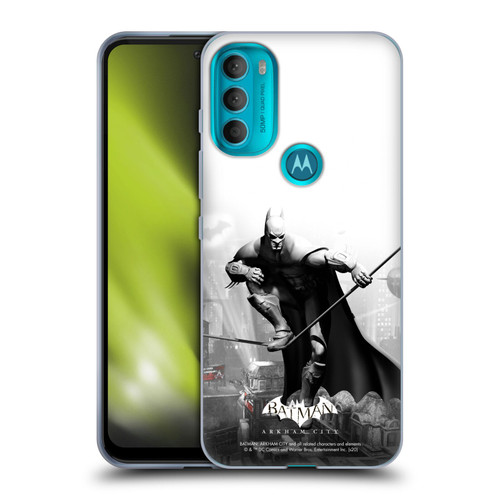 Batman Arkham City Key Art Comic Book Cover Soft Gel Case for Motorola Moto G71 5G