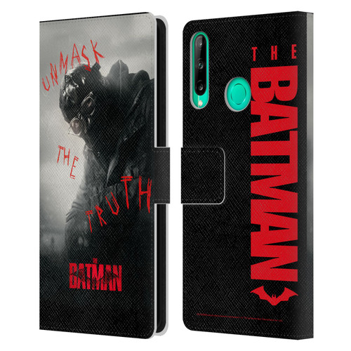 The Batman Posters Riddler Unmask The Truth Leather Book Wallet Case Cover For Huawei P40 lite E