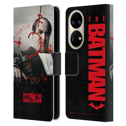 The Batman Posters Penguin Unmask The Truth Leather Book Wallet Case Cover For Huawei P50