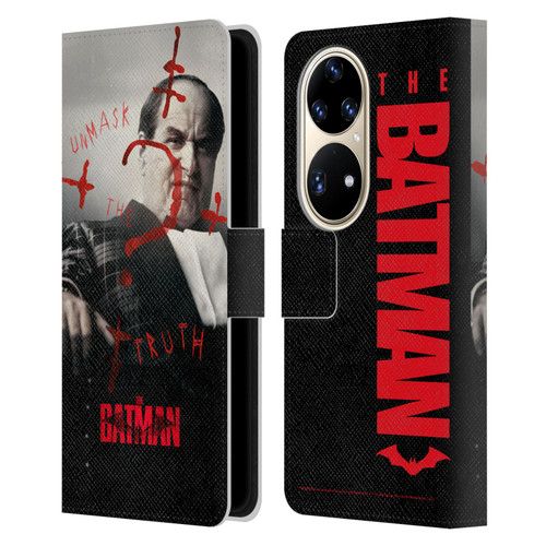 The Batman Posters Penguin Unmask The Truth Leather Book Wallet Case Cover For Huawei P50 Pro