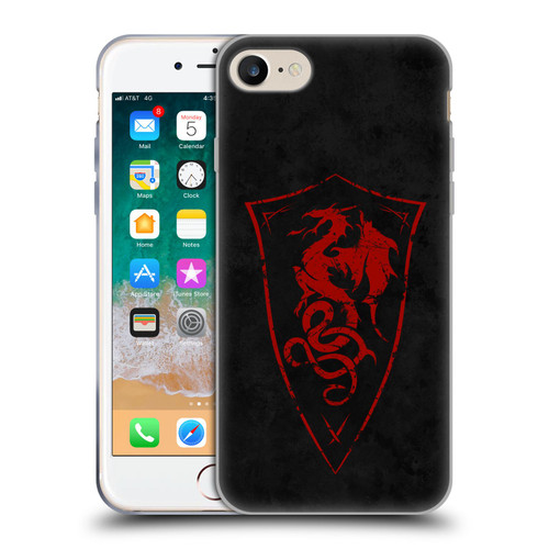 Christos Karapanos Shield Dragon Soft Gel Case for Apple iPhone 7 / 8 / SE 2020 & 2022