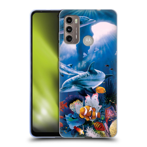 Graeme Stevenson Assorted Designs Dolphins Soft Gel Case for Motorola Moto G60 / Moto G40 Fusion
