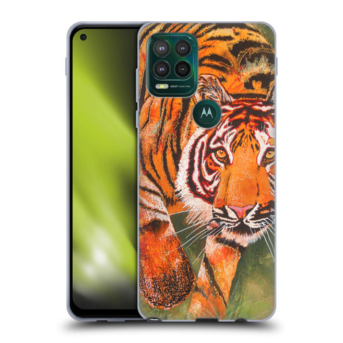 Graeme Stevenson Assorted Designs Tiger 1 Soft Gel Case for Motorola Moto G Stylus 5G 2021