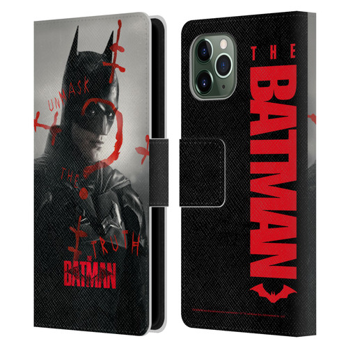 The Batman Posters Unmask The Truth Leather Book Wallet Case Cover For Apple iPhone 11 Pro