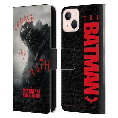 The Batman Posters Riddler Unmask The Truth Leather Book Wallet Case Cover For Apple iPhone 13