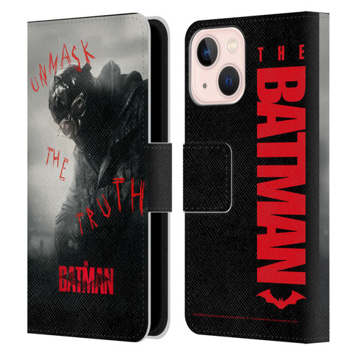 The Batman Posters Riddler Unmask The Truth Leather Book Wallet Case Cover For Apple iPhone 13 Mini