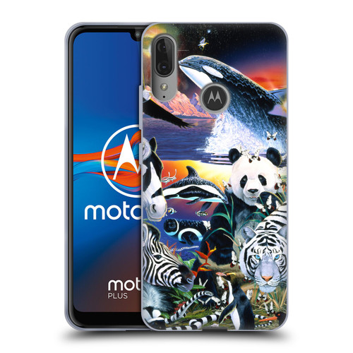 Graeme Stevenson Assorted Designs Animals Soft Gel Case for Motorola Moto E6 Plus