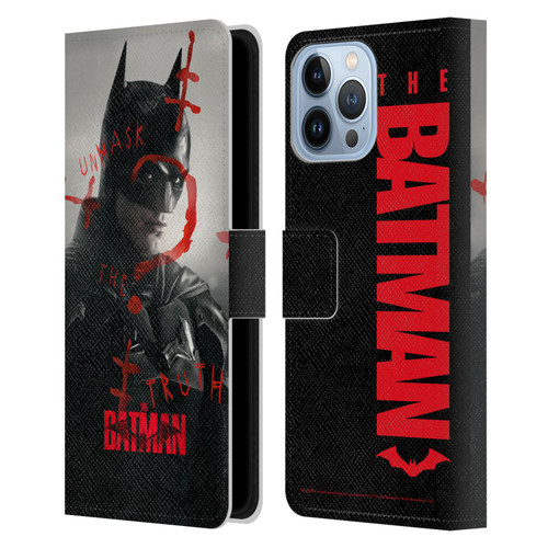 The Batman Posters Unmask The Truth Leather Book Wallet Case Cover For Apple iPhone 13 Pro Max