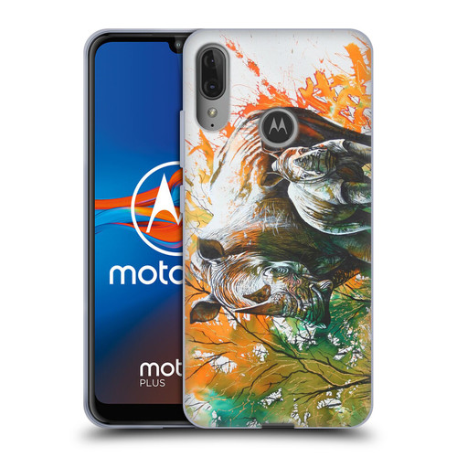 Graeme Stevenson Assorted Designs Rhino Soft Gel Case for Motorola Moto E6 Plus