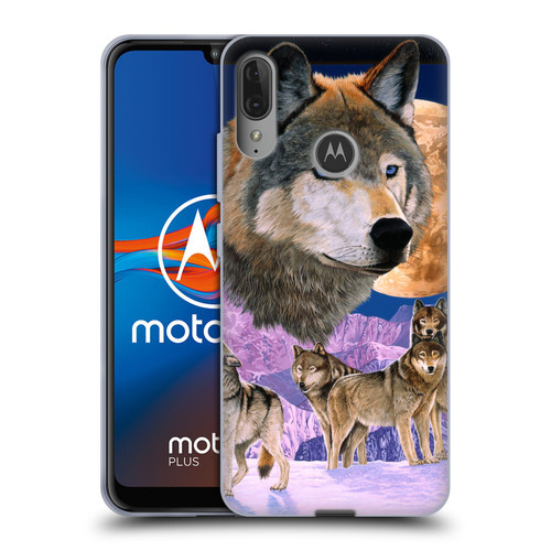 Graeme Stevenson Assorted Designs Wolves Soft Gel Case for Motorola Moto E6 Plus