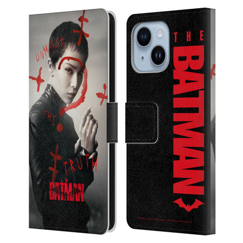 The Batman Posters Catwoman Unmask The Truth Leather Book Wallet Case Cover For Apple iPhone 14 Plus