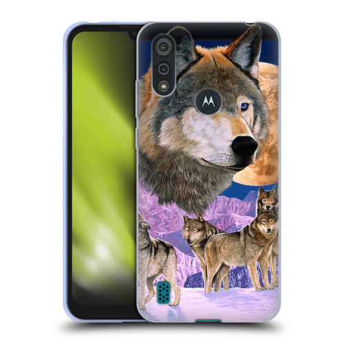Graeme Stevenson Assorted Designs Wolves Soft Gel Case for Motorola Moto E6s (2020)