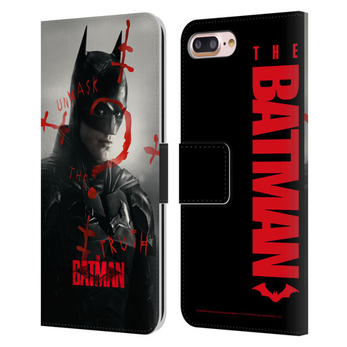 The Batman Posters Unmask The Truth Leather Book Wallet Case Cover For Apple iPhone 7 Plus / iPhone 8 Plus