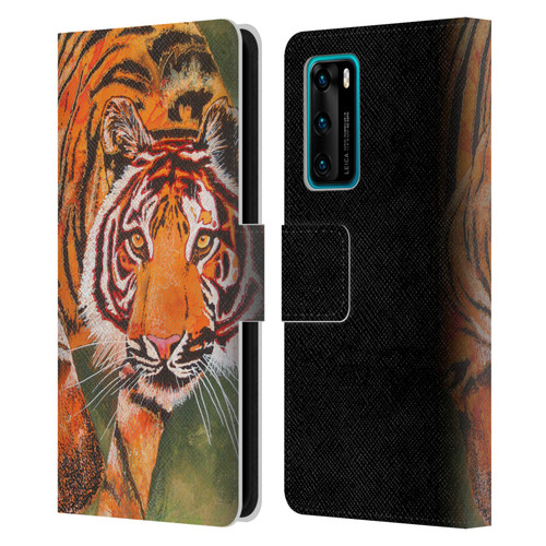 Graeme Stevenson Assorted Designs Tiger 1 Leather Book Wallet Case Cover For Huawei P40 5G