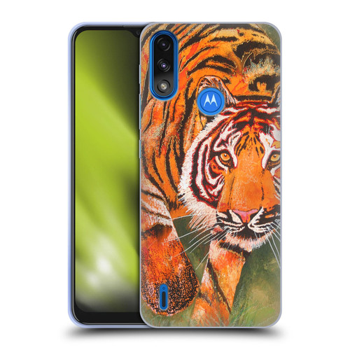 Graeme Stevenson Assorted Designs Tiger 1 Soft Gel Case for Motorola Moto E7 Power / Moto E7i Power