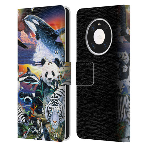 Graeme Stevenson Assorted Designs Animals Leather Book Wallet Case Cover For Huawei Mate 40 Pro 5G