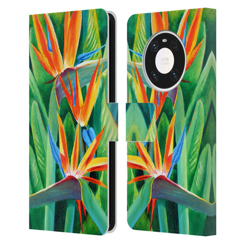 Graeme Stevenson Assorted Designs Birds Of Paradise Leather Book Wallet Case Cover For Huawei Mate 40 Pro 5G