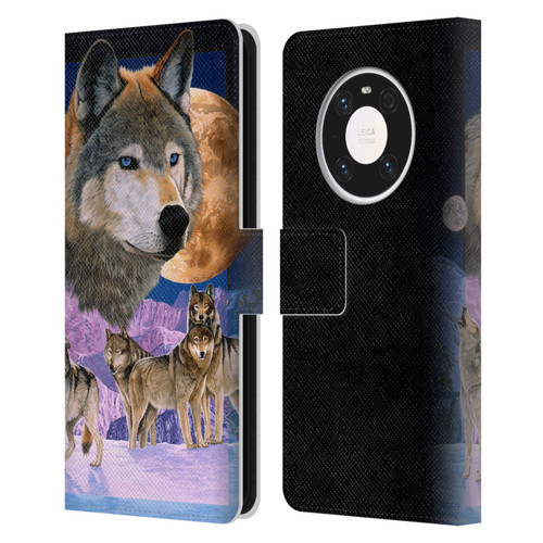 Graeme Stevenson Assorted Designs Wolves Leather Book Wallet Case Cover For Huawei Mate 40 Pro 5G