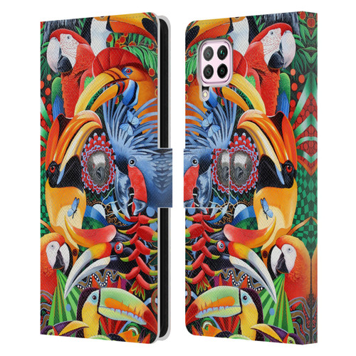 Graeme Stevenson Assorted Designs Birds 2 Leather Book Wallet Case Cover For Huawei Nova 6 SE / P40 Lite