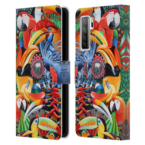 Graeme Stevenson Assorted Designs Birds 2 Leather Book Wallet Case Cover For Huawei Nova 7 SE/P40 Lite 5G