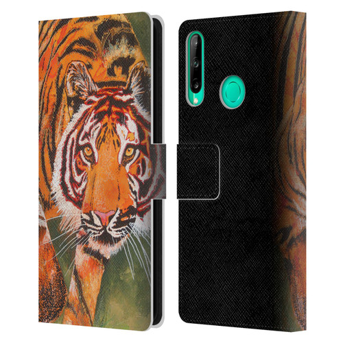 Graeme Stevenson Assorted Designs Tiger 1 Leather Book Wallet Case Cover For Huawei P40 lite E