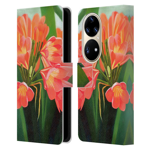 Graeme Stevenson Assorted Designs Flowers 2 Leather Book Wallet Case Cover For Huawei P50 Pro