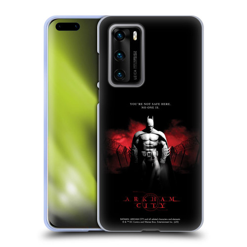 Batman Arkham City Graphics Batman Not Safe Here Soft Gel Case for Huawei P40 5G