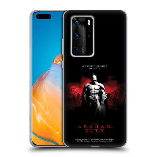 Batman Arkham City Graphics Batman Not Safe Here Soft Gel Case for Huawei P40 Pro / P40 Pro Plus 5G