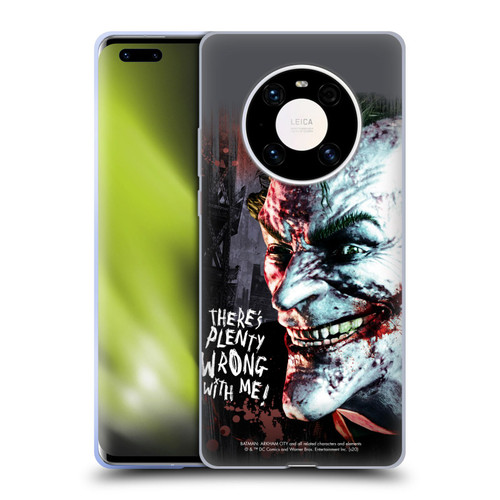 Batman Arkham City Graphics Joker Wrong With Me Soft Gel Case for Huawei Mate 40 Pro 5G