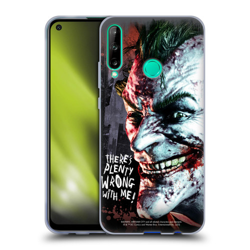 Batman Arkham City Graphics Joker Wrong With Me Soft Gel Case for Huawei P40 lite E