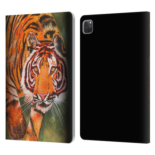Graeme Stevenson Assorted Designs Tiger 1 Leather Book Wallet Case Cover For Apple iPad Pro 11 2020 / 2021 / 2022