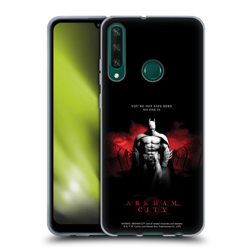 Batman Arkham City Graphics Batman Not Safe Here Soft Gel Case for Huawei Y6p