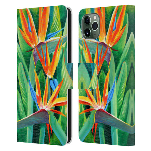 Graeme Stevenson Assorted Designs Birds Of Paradise Leather Book Wallet Case Cover For Apple iPhone 11 Pro Max