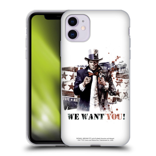 Batman Arkham City Graphics Two-Face We Want You Soft Gel Case for Apple iPhone 11