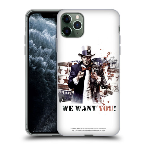 Batman Arkham City Graphics Two-Face We Want You Soft Gel Case for Apple iPhone 11 Pro Max