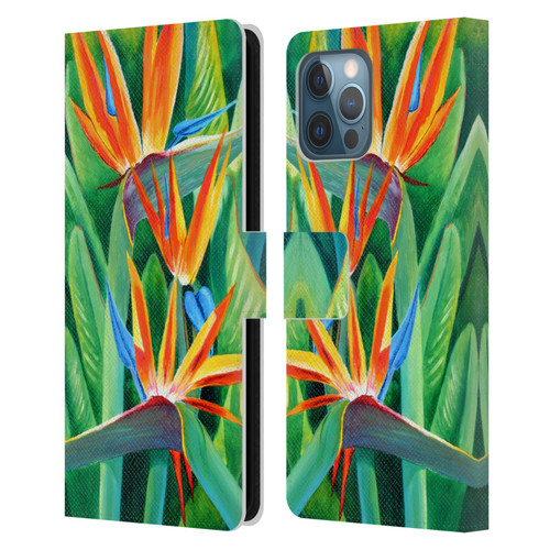 Graeme Stevenson Assorted Designs Birds Of Paradise Leather Book Wallet Case Cover For Apple iPhone 12 Pro Max