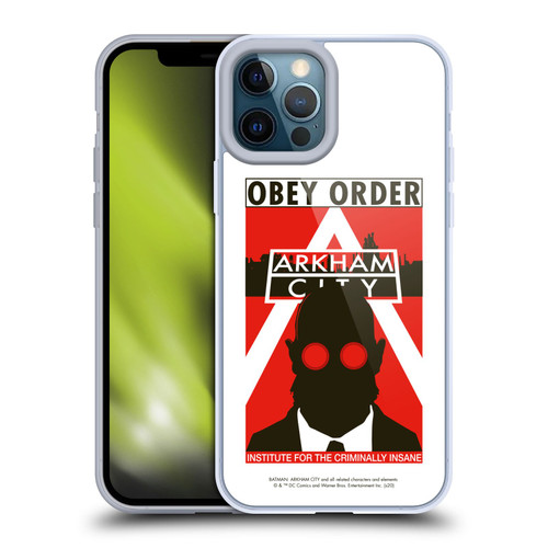 Batman Arkham City Graphics Hugo Strange Obey Order Soft Gel Case for Apple iPhone 12 Pro Max