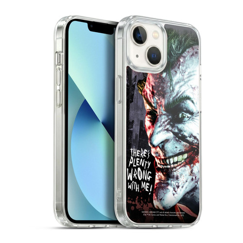 Batman Arkham City Graphics Joker Wrong With Me Soft Gel Case for Apple iPhone 13
