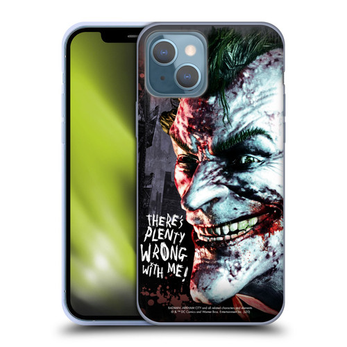 Batman Arkham City Graphics Joker Wrong With Me Soft Gel Case for Apple iPhone 13