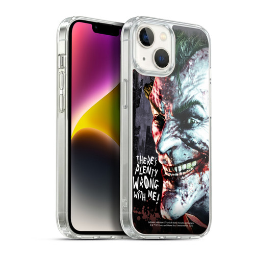 Batman Arkham City Graphics Joker Wrong With Me Soft Gel Case for Apple iPhone 14