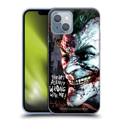 Batman Arkham City Graphics Joker Wrong With Me Soft Gel Case for Apple iPhone 14