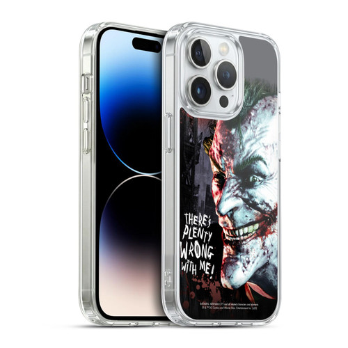 Batman Arkham City Graphics Joker Wrong With Me Soft Gel Case for Apple iPhone 14 Pro