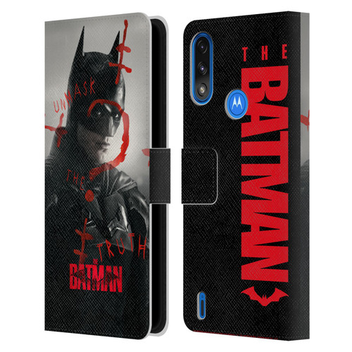 The Batman Posters Unmask The Truth Leather Book Wallet Case Cover For Motorola Moto E7 Power / Moto E7i Power