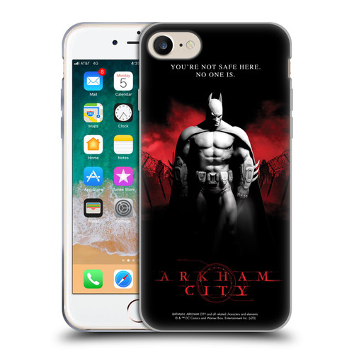 Batman Arkham City Graphics Batman Not Safe Here Soft Gel Case for Apple iPhone 7 / 8 / SE 2020 & 2022