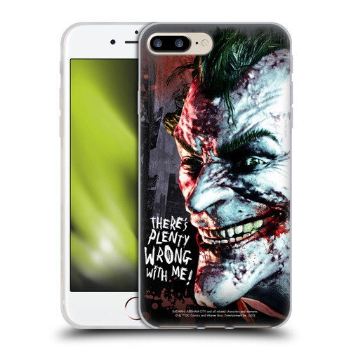 Batman Arkham City Graphics Joker Wrong With Me Soft Gel Case for Apple iPhone 7 Plus / 8 Plus & MagSafe
