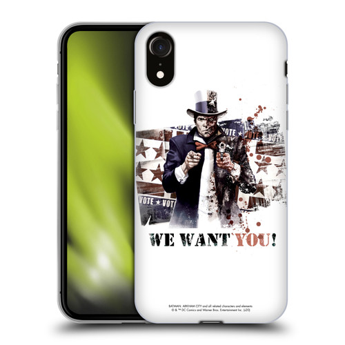 Batman Arkham City Graphics Two-Face We Want You Soft Gel Case for Apple iPhone XR