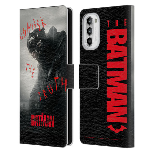 The Batman Posters Riddler Unmask The Truth Leather Book Wallet Case Cover For Motorola Moto G52