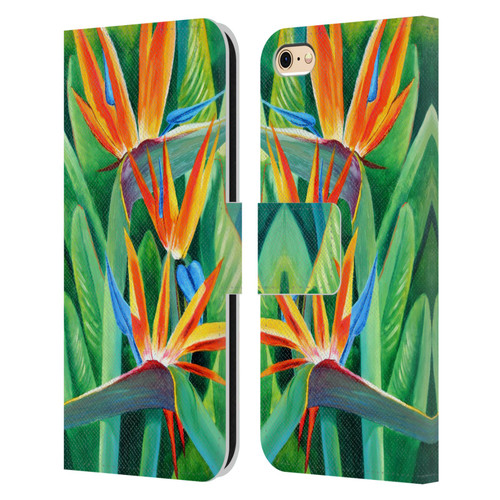 Graeme Stevenson Assorted Designs Birds Of Paradise Leather Book Wallet Case Cover For Apple iPhone 6 / iPhone 6s